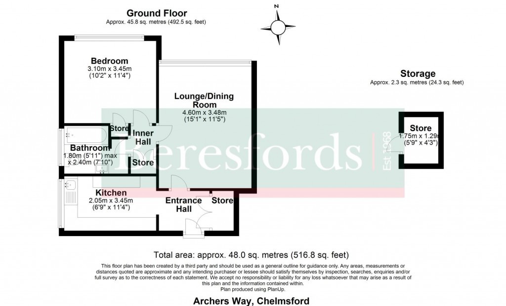 Floorplans For Archers Way, Chelmsford, Essex, CM2
