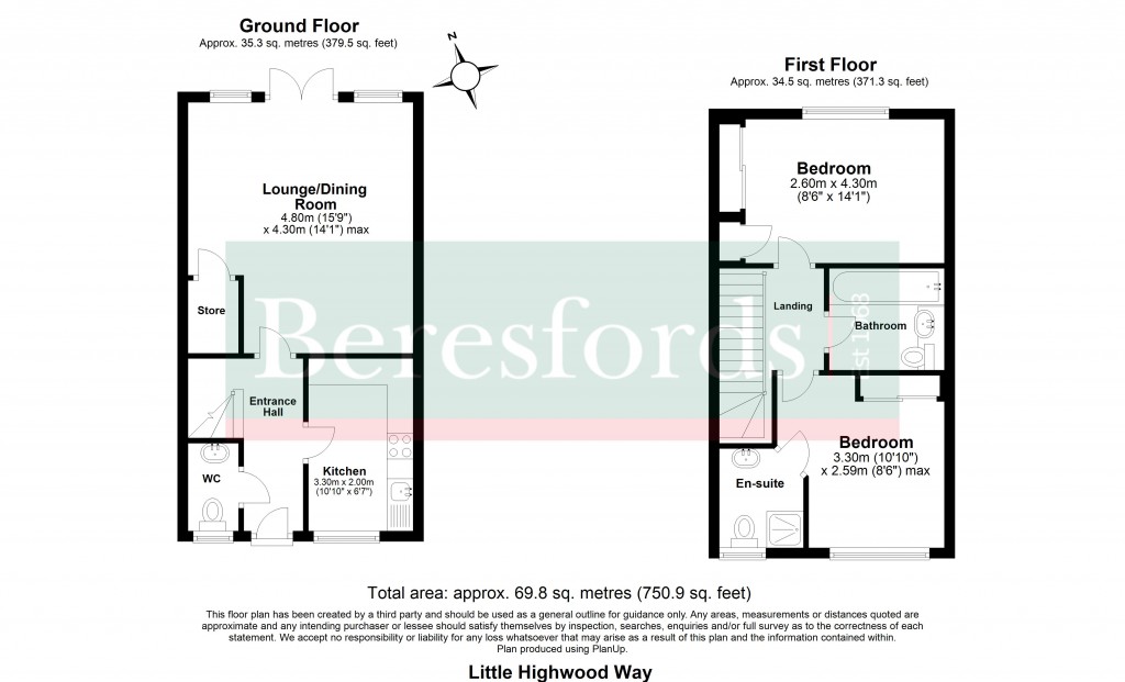 Floorplans For Little Highwood Way, Brentwood, Essex, CM14