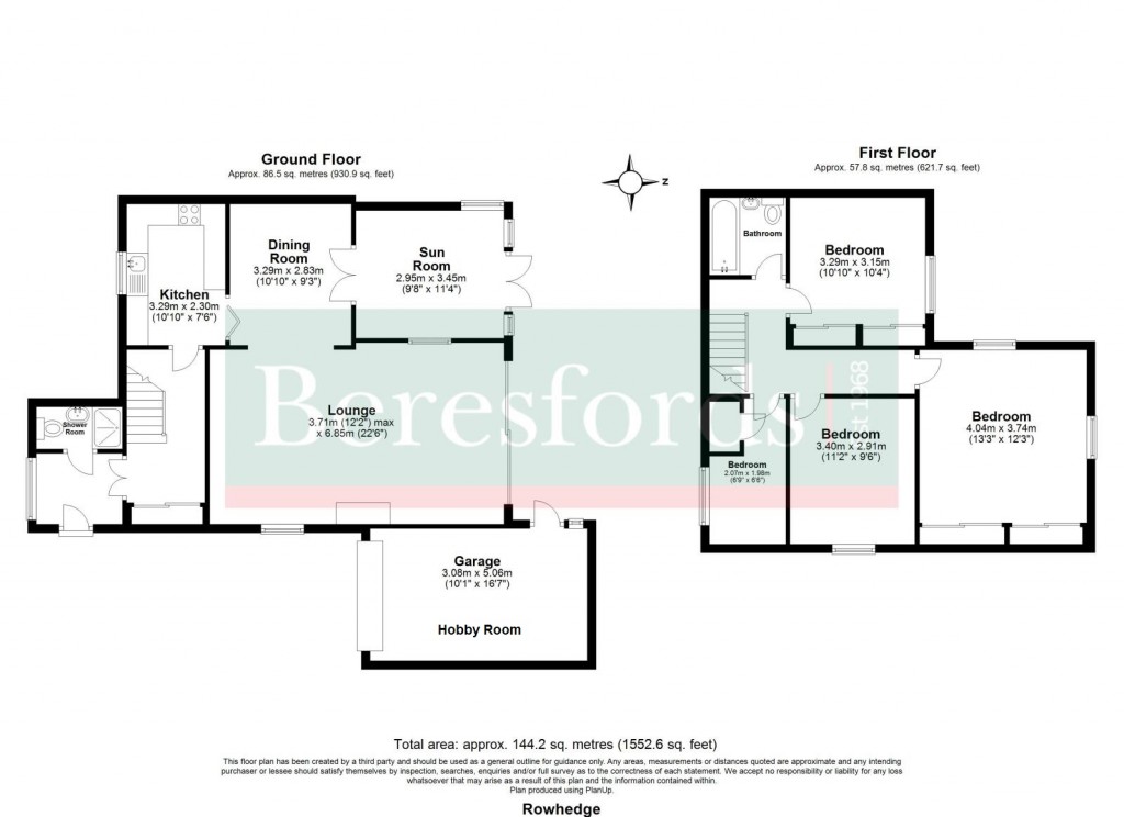 Floorplans For Rowhedge, Brentwood, Essex, CM13