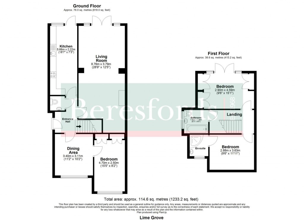 Floorplans For Lime Grove, Doddinghurst, Brentwood, Essex, CM15