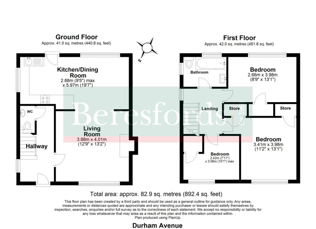 Floorplans For Durham Avenue, Gidea Park, RM2