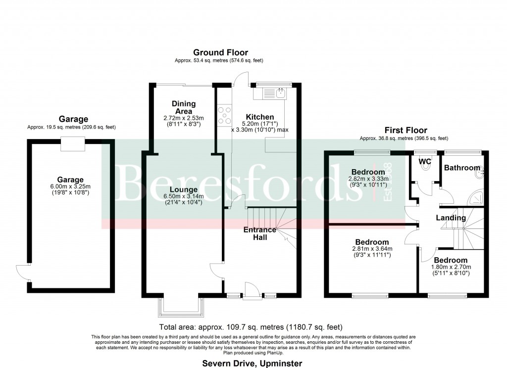 Floorplans For Severn Drive, Upminster, RM14