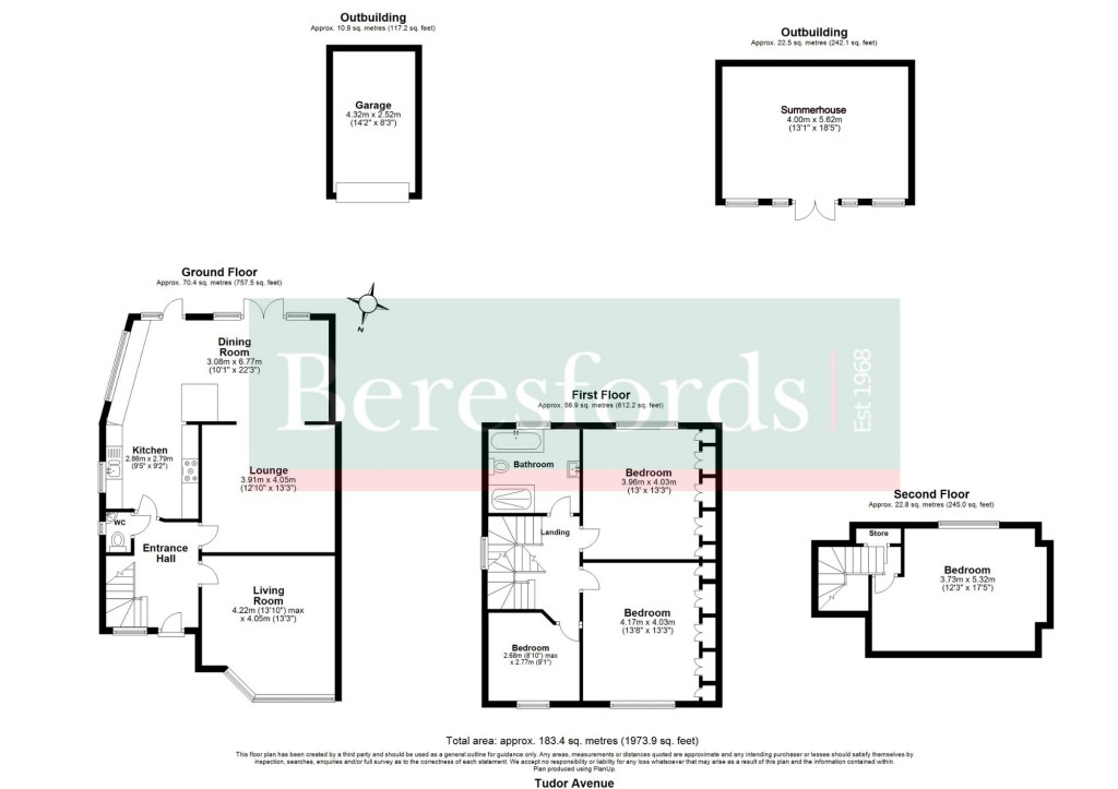 Floorplans For Tudor Avenue, Gidea Park, RM2