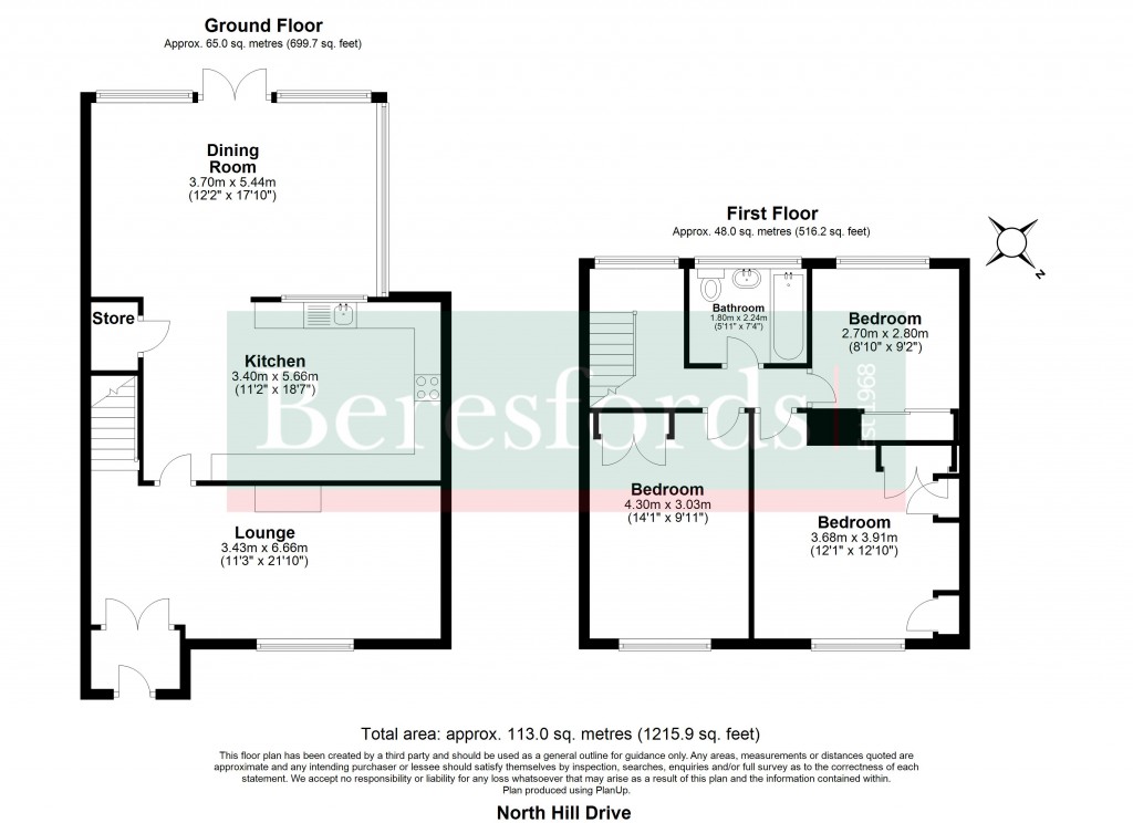 Floorplans For North Hill Drive, Romford, RM3
