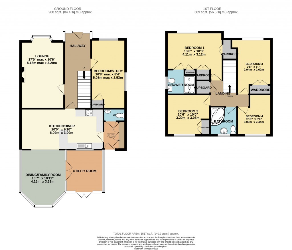 Floorplans For Johnston Way, Maldon, Essex, CM9