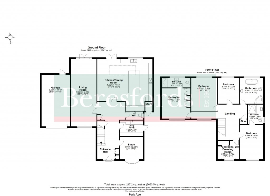 Floorplans For Park Avenue, Hutton, Brentwood, Essex, CM13
