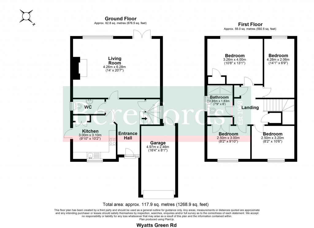 Floorplans For Wyatts Green Road, Wyatts Green, Brentwood, Essex, CM15