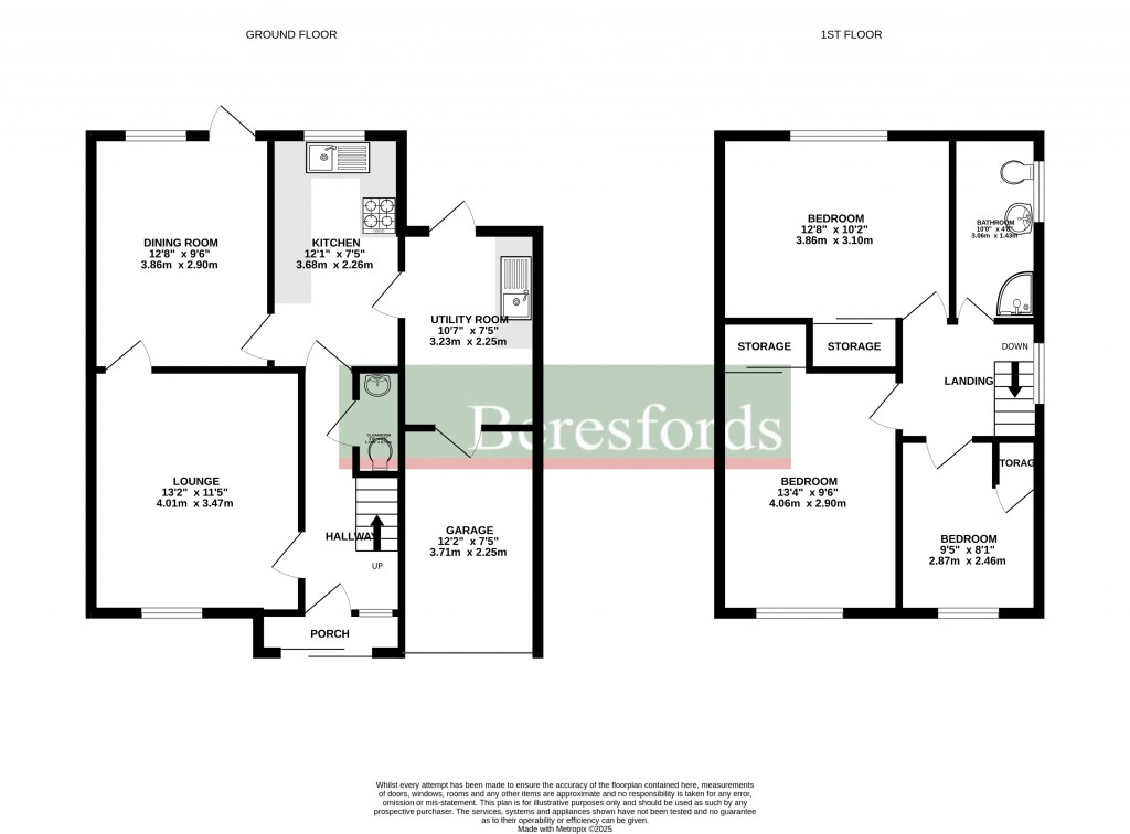 Floorplans For Aldeburgh Way, Chelmsford, Essex, CM1