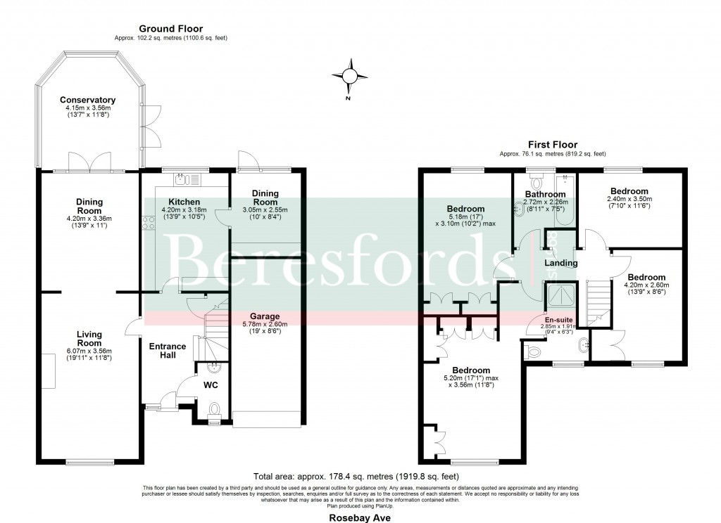 Floorplans For Rosebay Avenue, Billericay, Essex, CM12