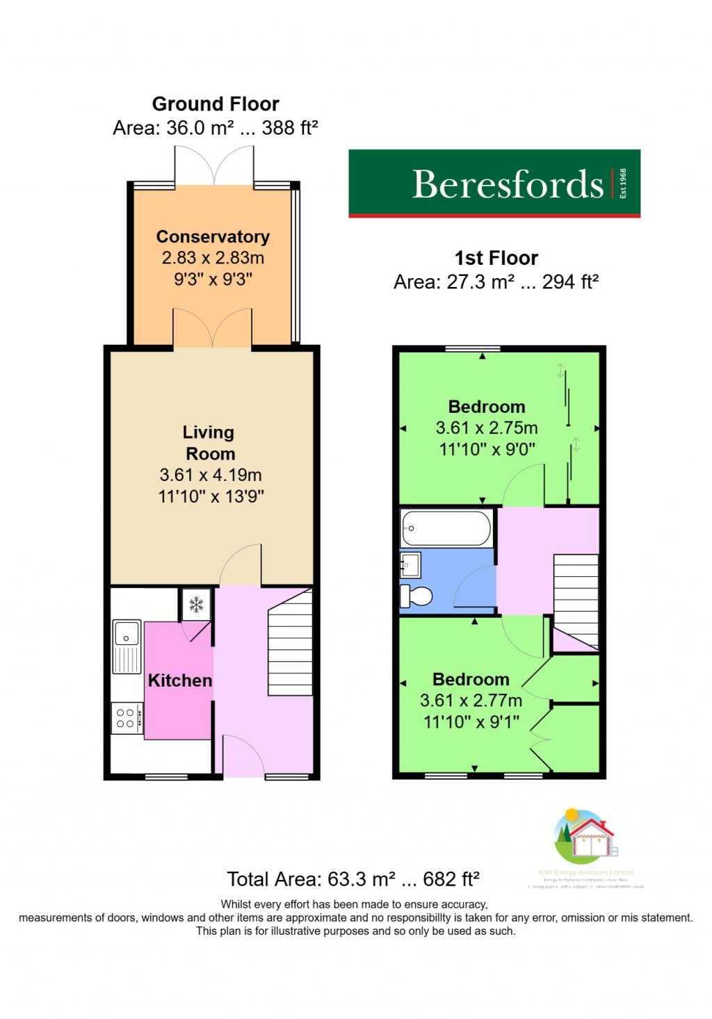 Floorplans For Greding Walk, Hutton, Brentwood, Essex, CM13