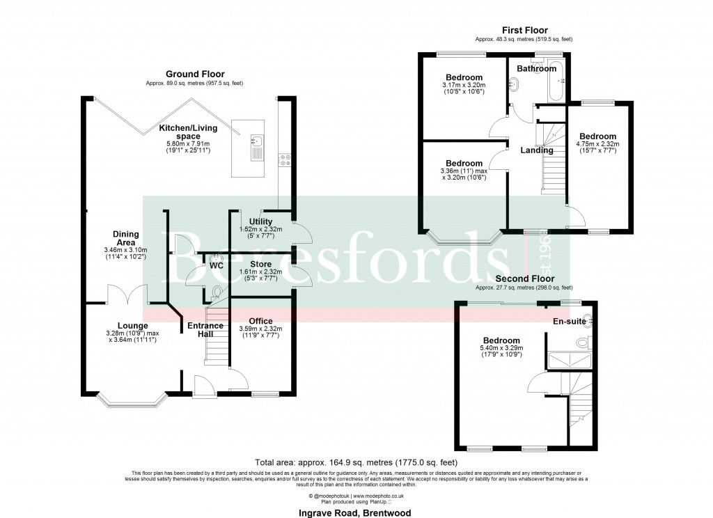 Floorplans For Ingrave Road, Brentwood, Essex, CM13