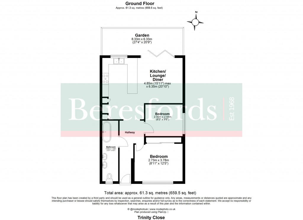 Floorplans For Trinity Close, Billericay, Essex, CM11