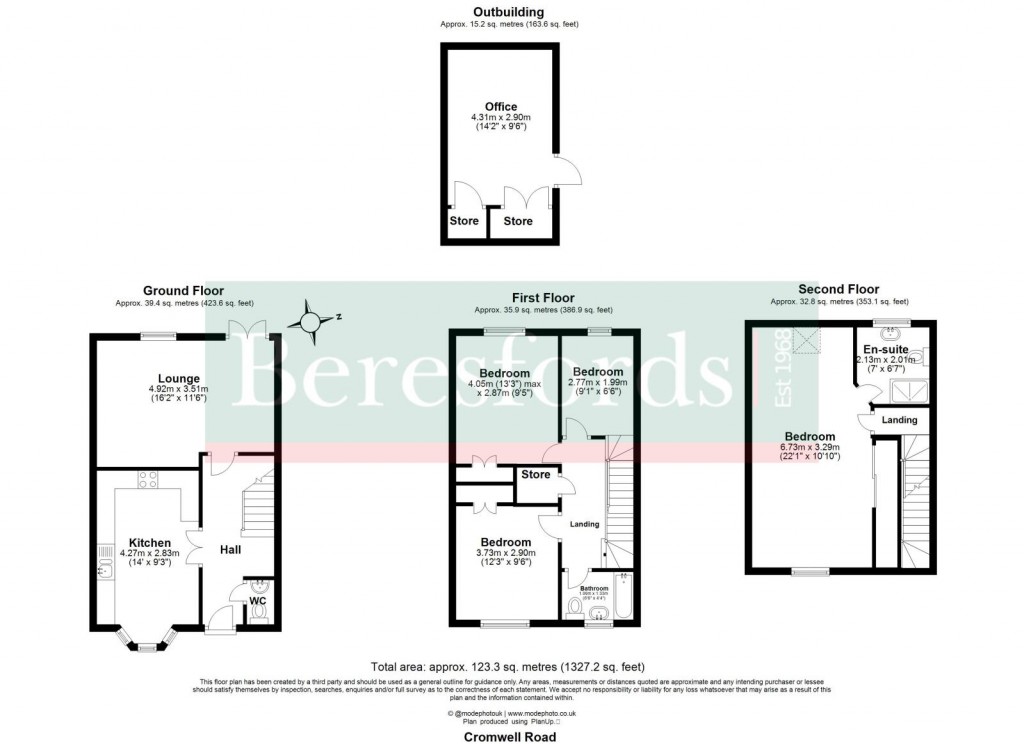 Floorplans For Cromwell Road, Flitch Green, Dunmow, Essex, CM6