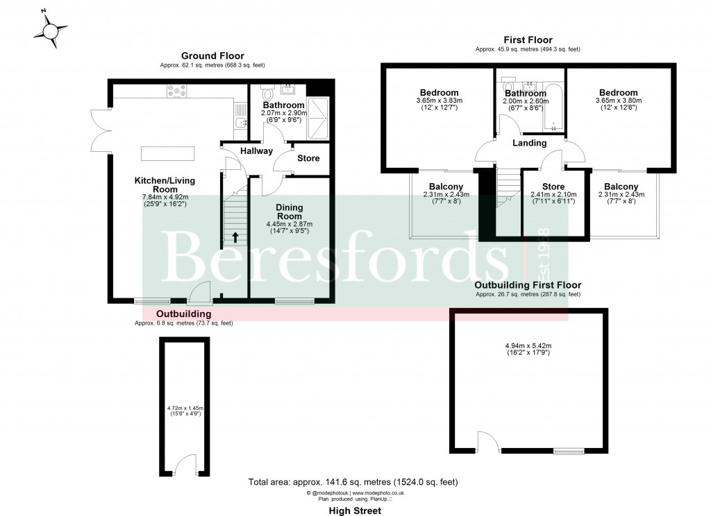 Floorplans For High Street, Braintree, Essex, CM7