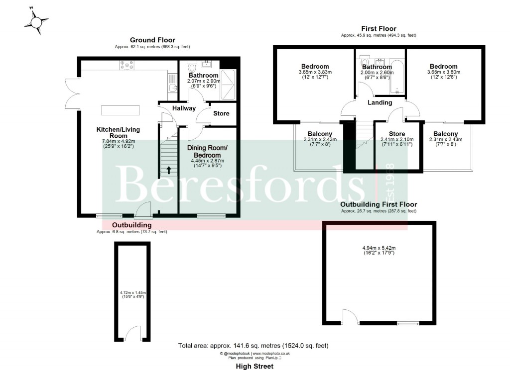 Floorplans For High Street, Braintree, Essex, CM7