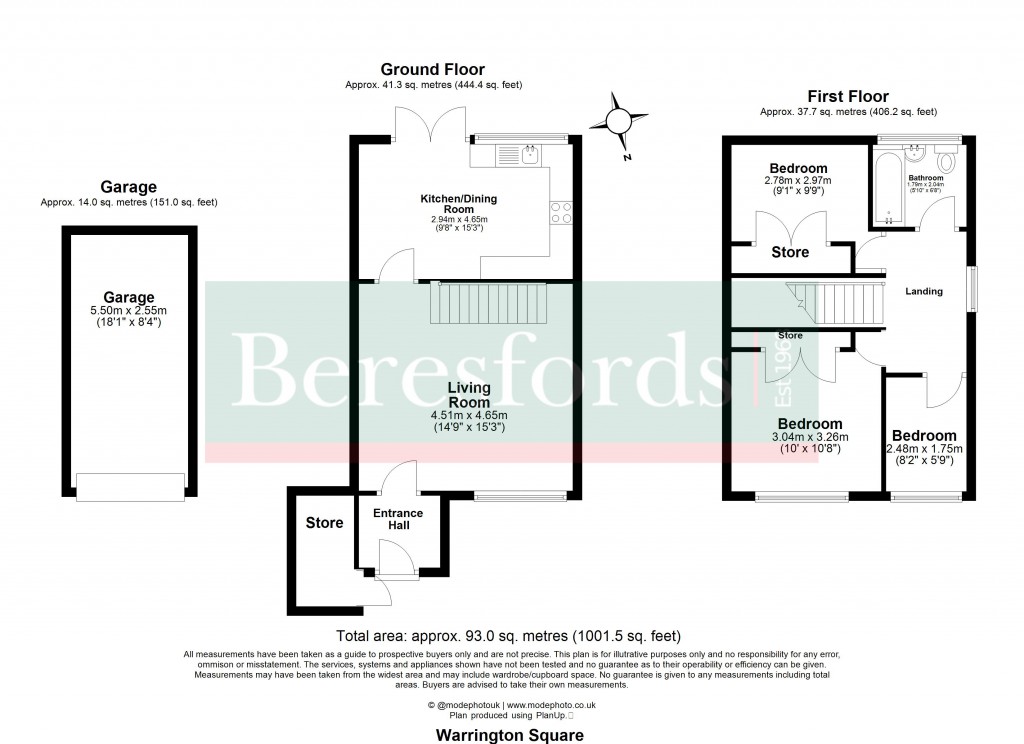 Floorplans For Warrington Square, Billericay, Essex, CM12