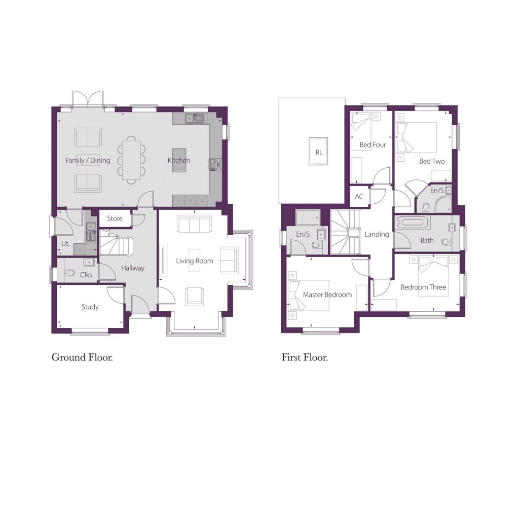 Floorplans For Larcombe Mews, Margaretting, Essex, CM4