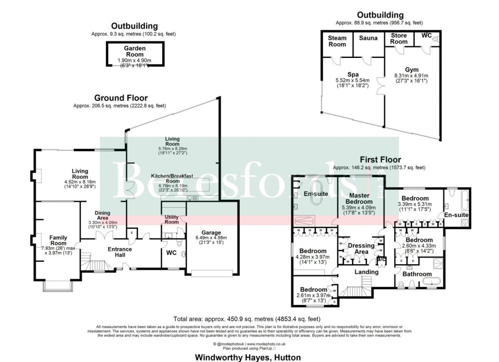 Floorplans For Widworthy Hayes, Hutton Mount, Brentwood, Essex, CM13