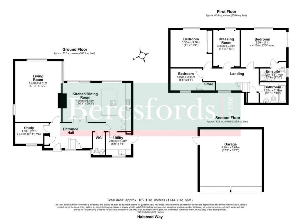 Floorplans For Halstead Way, Hutton, Brentwood, Essex, CM13