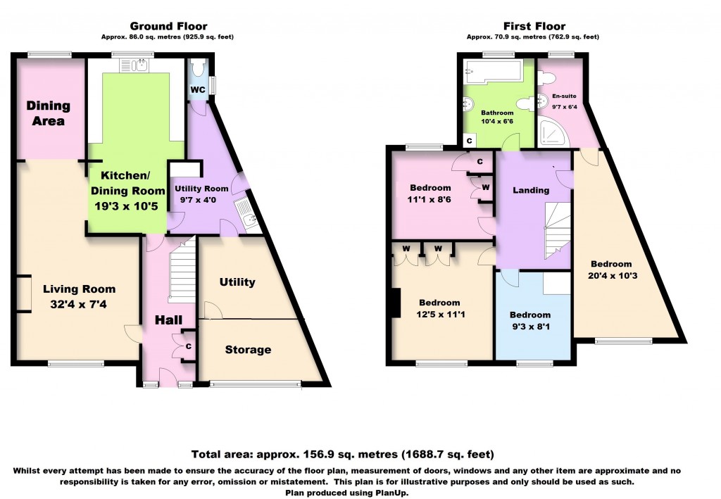 Floorplans For Long Ridings Avenue, Hutton, Brentwood, Essex, CM13
