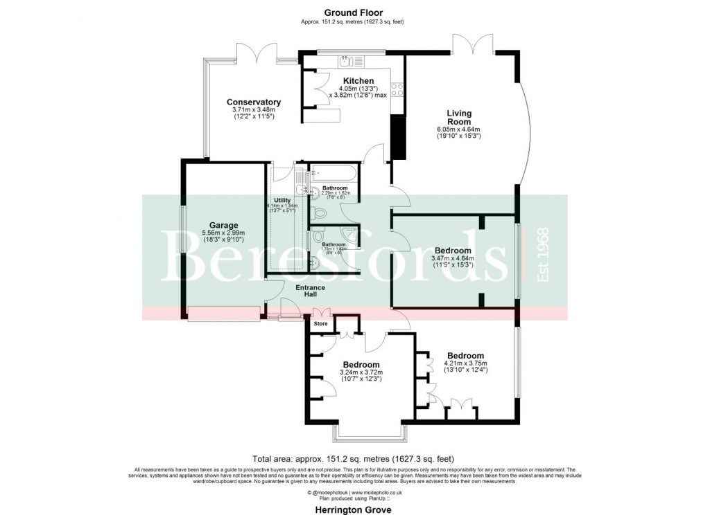 Floorplans For Herington Grove, Hutton Mount, Brentwood, Essex, CM13