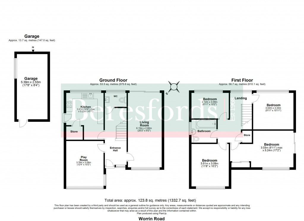 Floorplans For Worrin Road, Shenfield, CM15