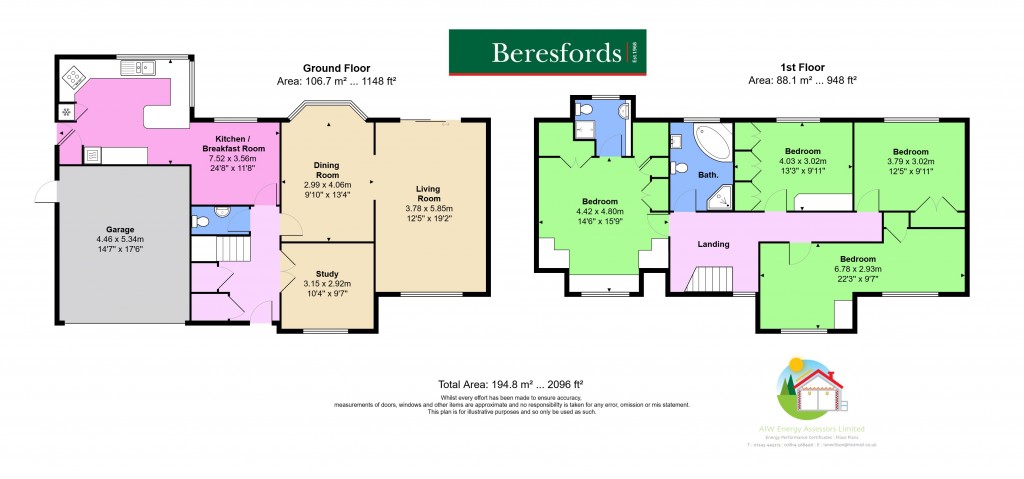 Floorplans For Bowhay, Hutton, Brentwood, Essex, CM13