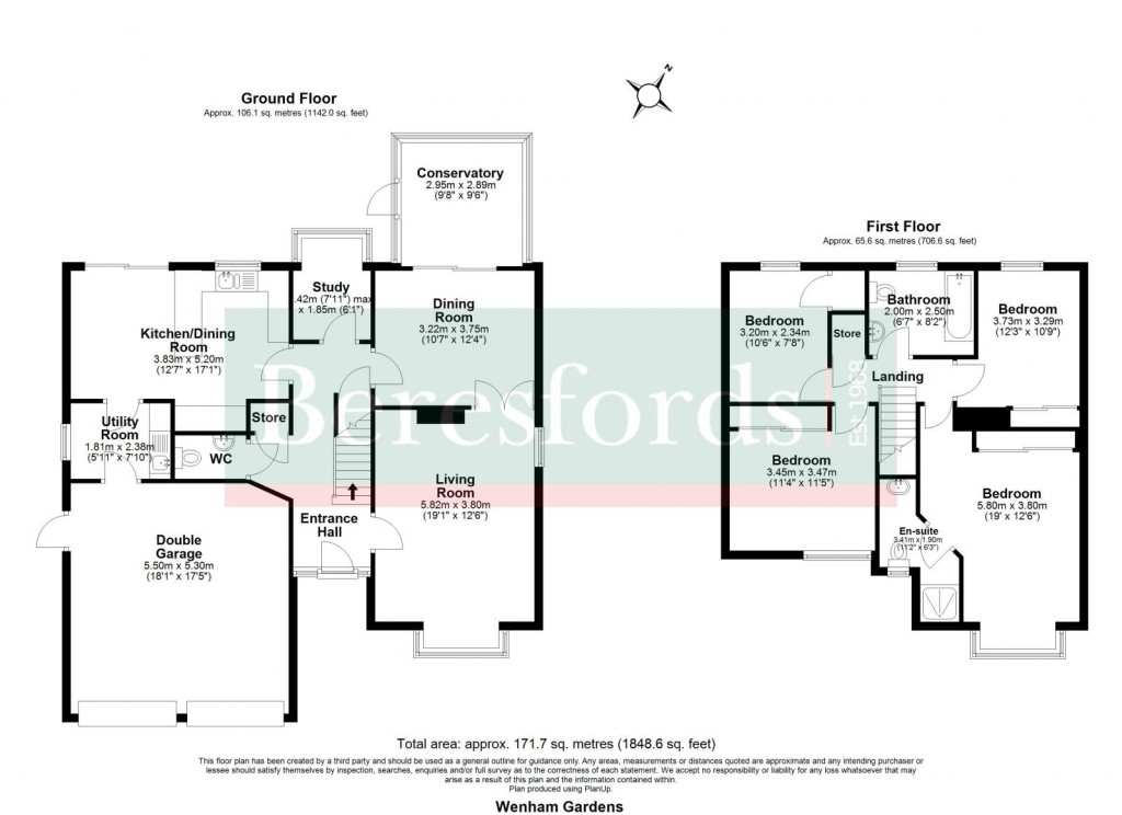 Floorplans For Wenham Gardens, Hutton, Brentwood, Essex, CM13