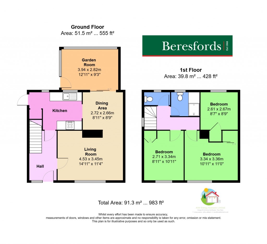 Floorplans For Woodland Avenue, Hutton, Brentwood, Essex, CM13