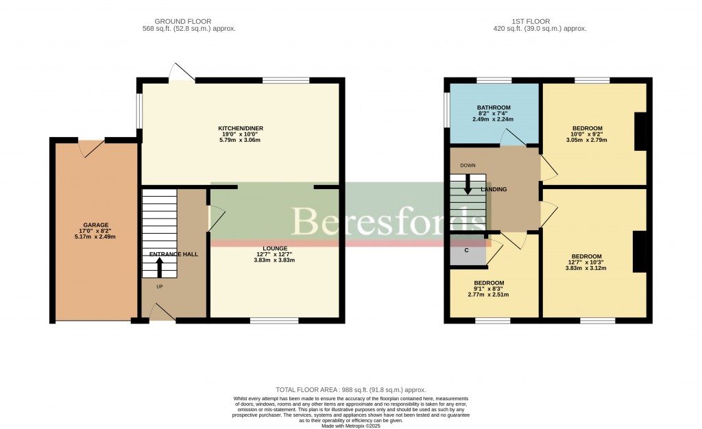 Floorplans For Lime Avenue, Brentwood, Essex, CM13
