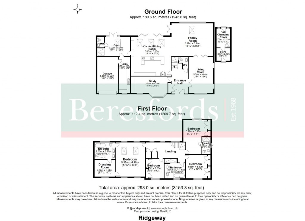 Floorplans For Ridgeway, Hutton Mount, Brentwood, Essex, CM13