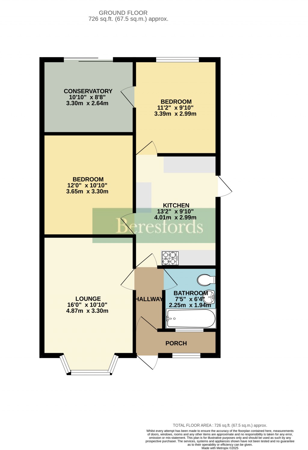 Floorplans For Derby Avenue, Upminster, RM14