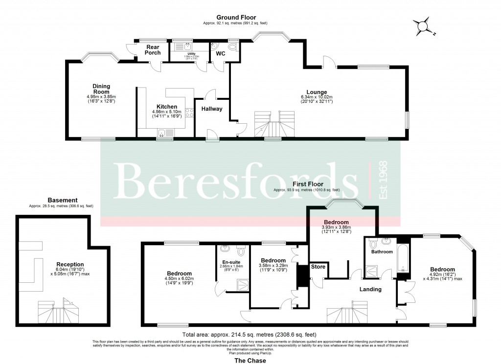 Floorplans For The Chase, Upminster, RM14