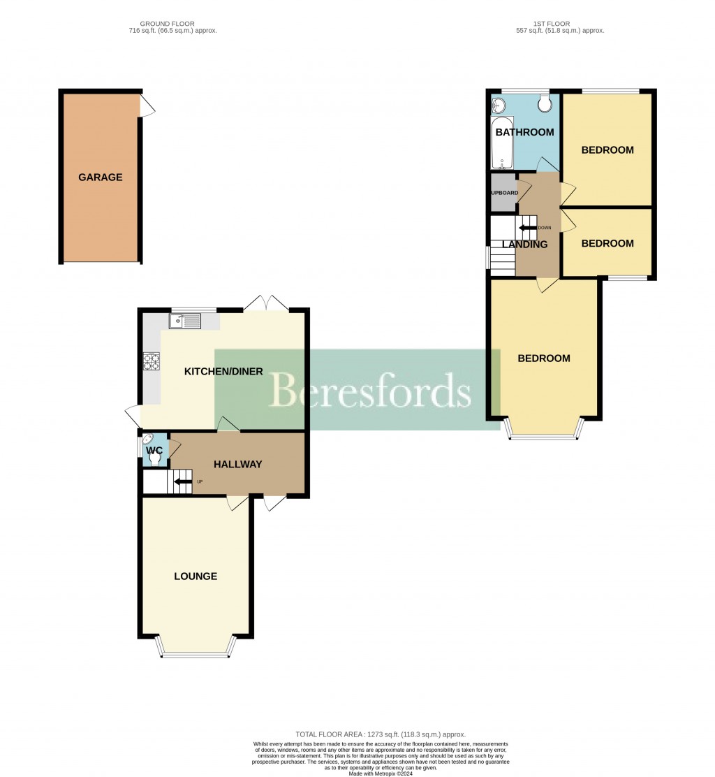 Floorplans For Brookdale Avenue, Upminster, RM14