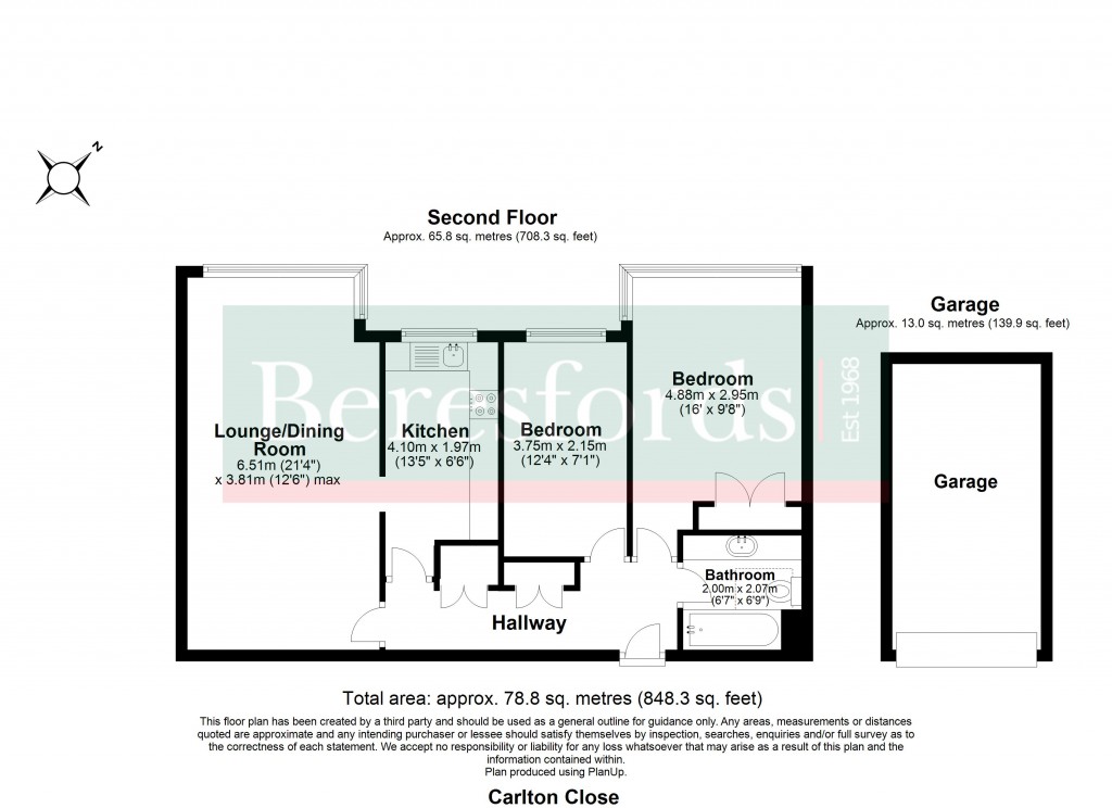 Floorplans For Carlton Close, Upminster, Essex, RM14