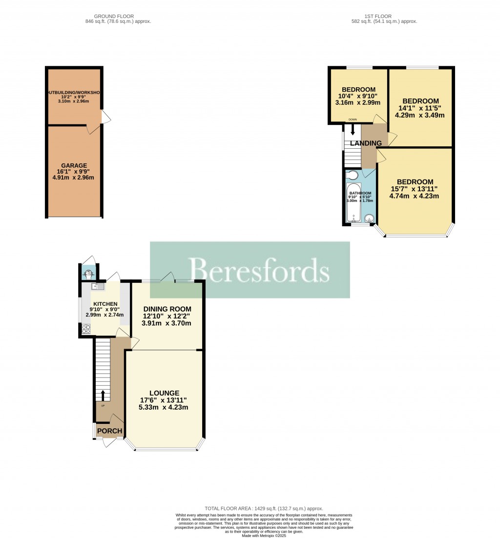 Floorplans For Meadowside Road, Upminster, RM14