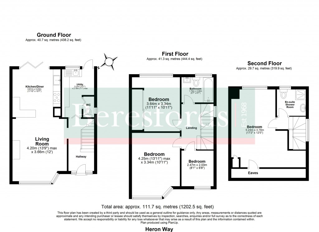Floorplans For Heron Way, Upminster, Essex, RM14