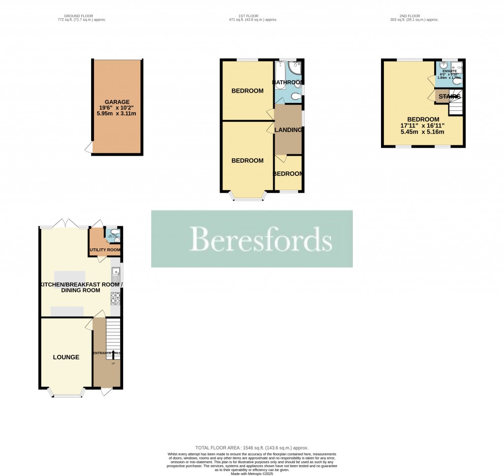 Floorplans For Toplands Avenue, Aveley, South Ockendon, Essex, RM15