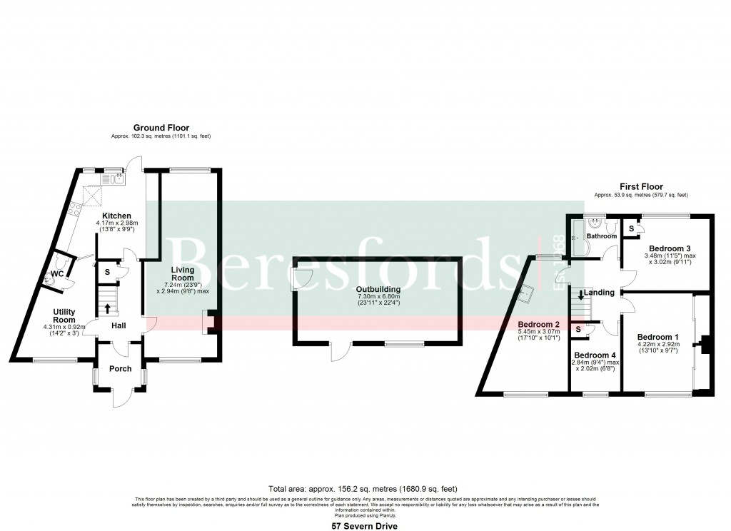 Floorplans For Severn Drive, Upminster, RM14