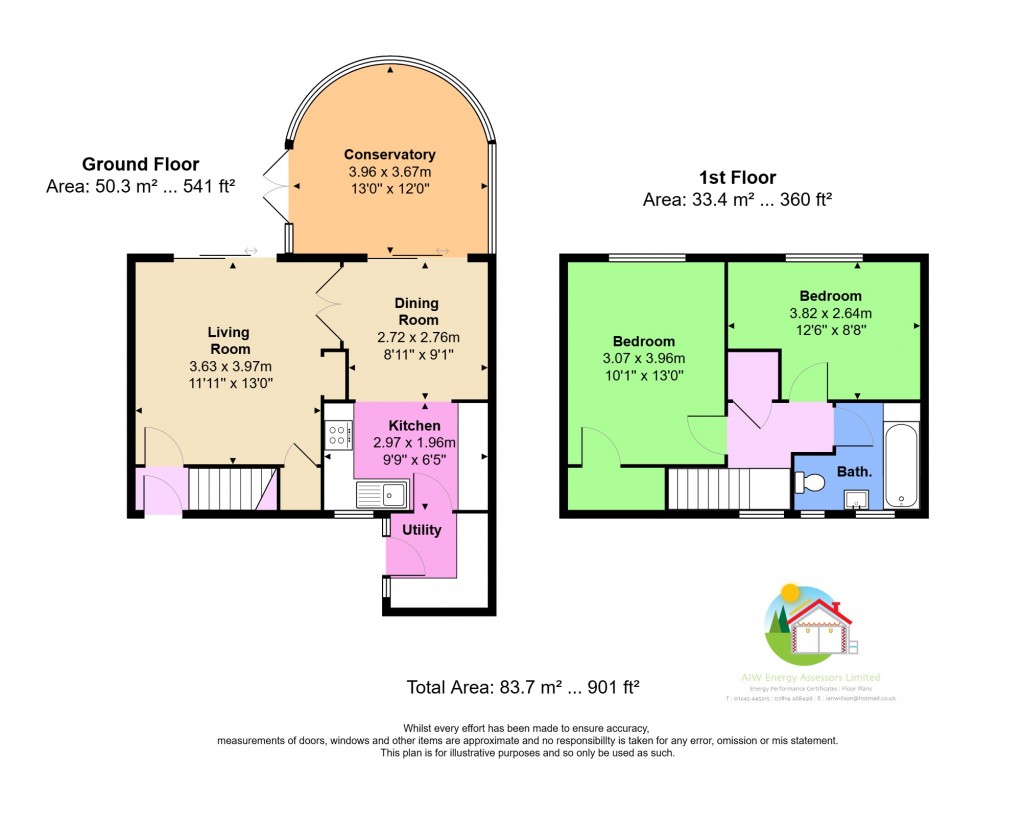 Floorplans For Cornwall Road, Pilgrims Hatch, Brentwood, Essex, CM15