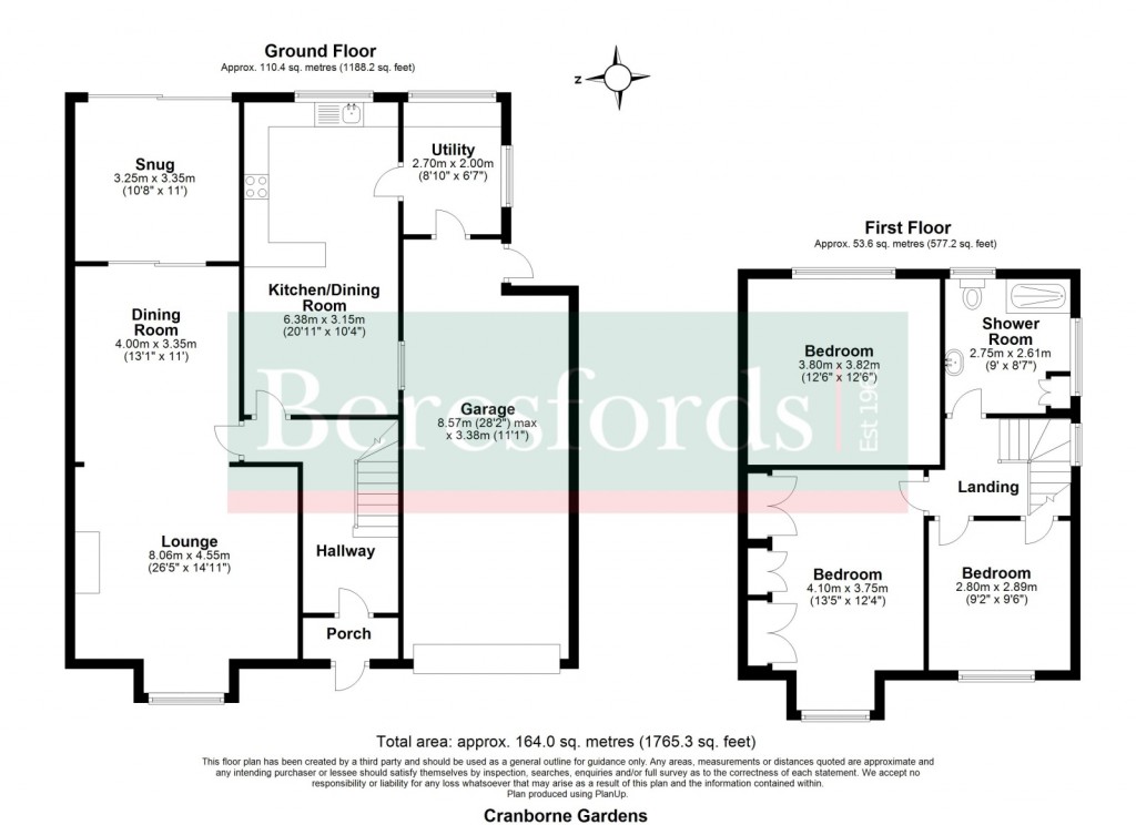 Floorplans For Cranborne Gardens, Upminster, RM14