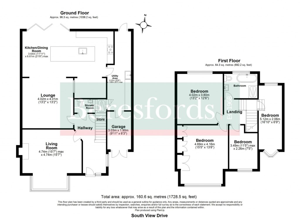 Floorplans For Southview Drive, Upminster, RM14