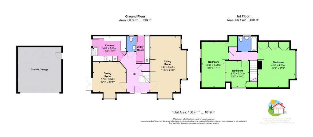 Floorplans For Meadow Way, Upminster, RM14
