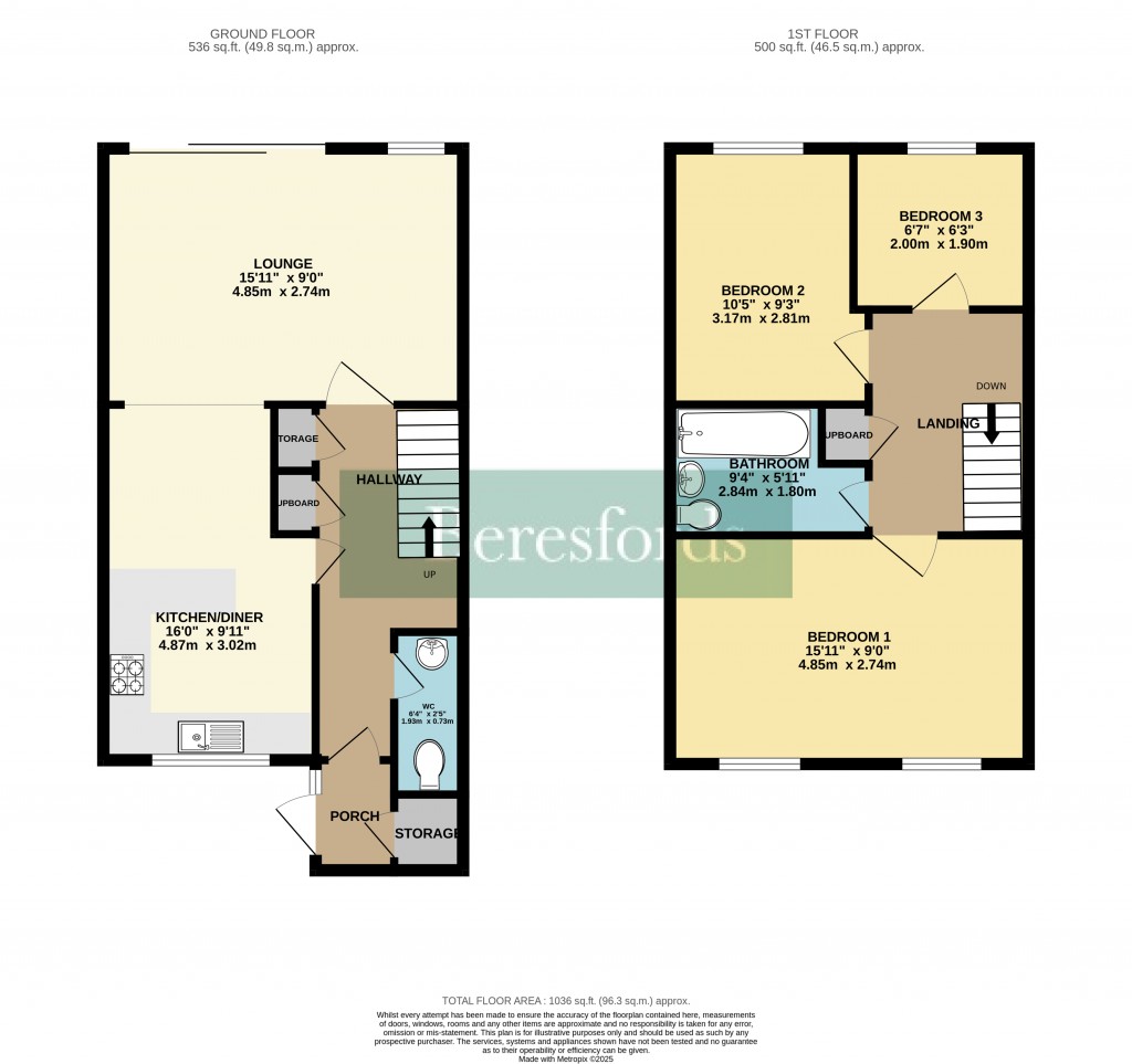 Floorplans For Tamarisk Road, South Ockendon, Essex, RM15