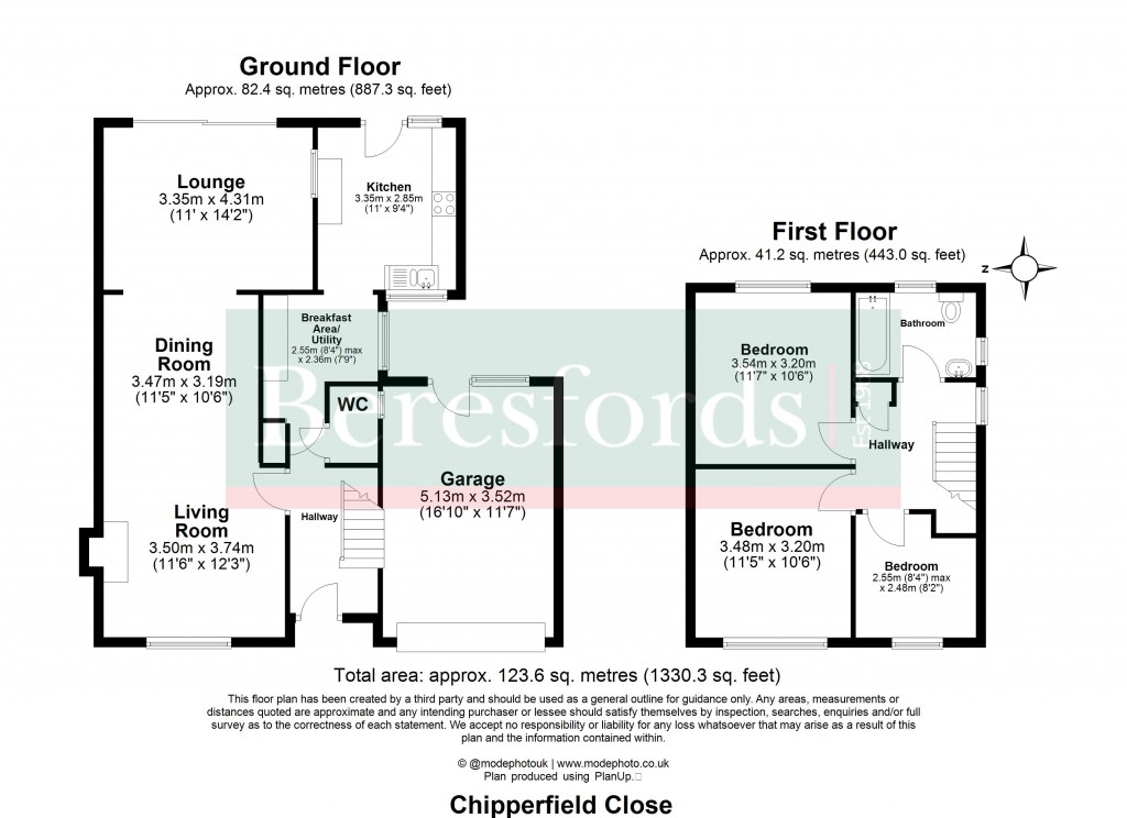 Floorplans For Chipperfield Close, Upminster, RM14