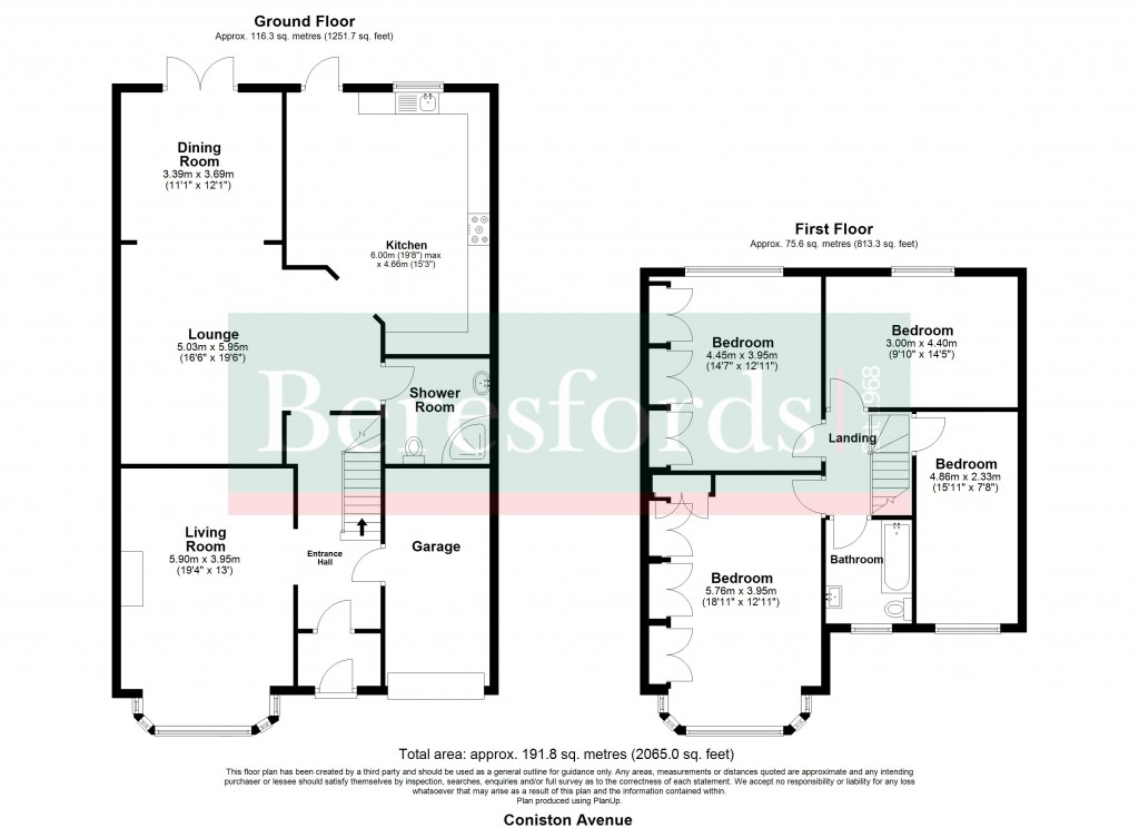 Floorplans For Coniston Avenue, Upminster, RM14