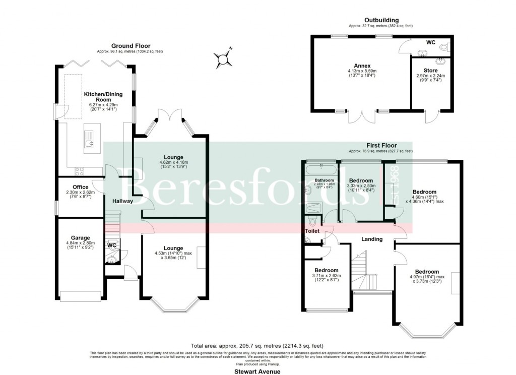 Floorplans For Stewart Avenue, Upminster, RM14