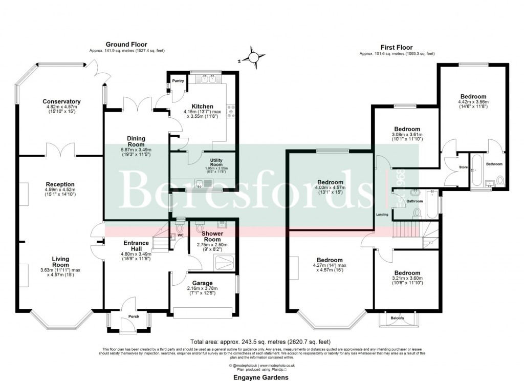 Floorplans For Engayne Gardens, Upminster, RM14