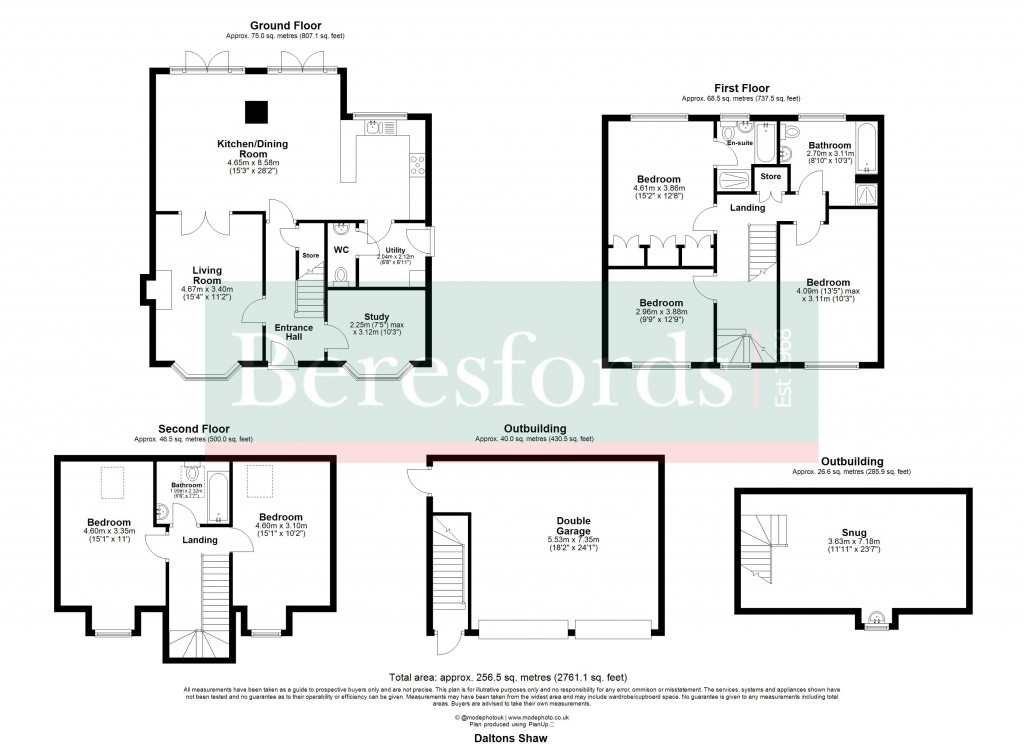 Floorplans For Daltons Shaw, Orsett, Grays, Essex, RM16