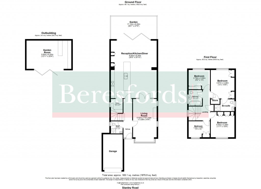 Floorplans For Stanley Road, Bulphan, Upminster, Essex, RM14